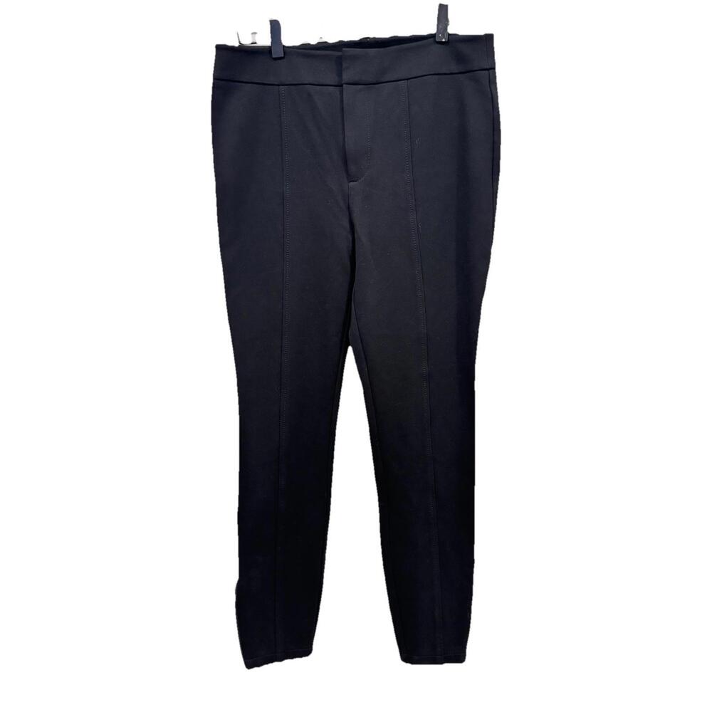 Anthropologie Womens The Essential Slim Ankle‎ Zipper Zip Pants Black Size 8